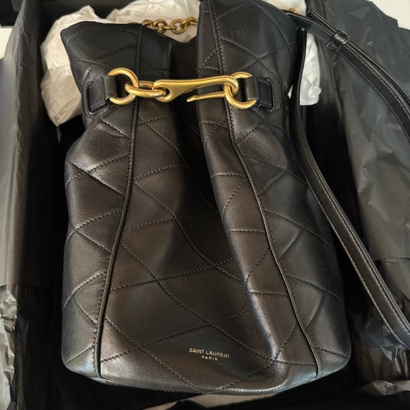 Authentic Saint Laurent Le Maillon Hook Bucket Bag- pre-owned - Picture 2 of 14
